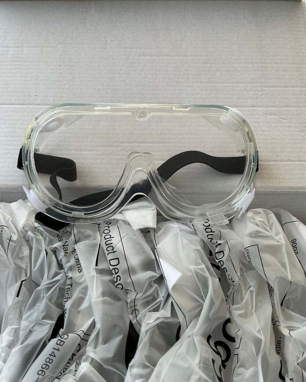 Safety Goggles Made In China Box of 10 Clear Anti-Fog Protective Eyewear